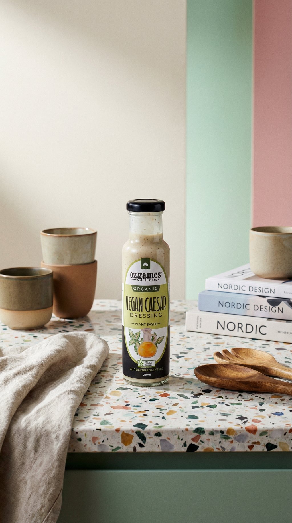 AI product shot of Vegan Caesar Dressing
