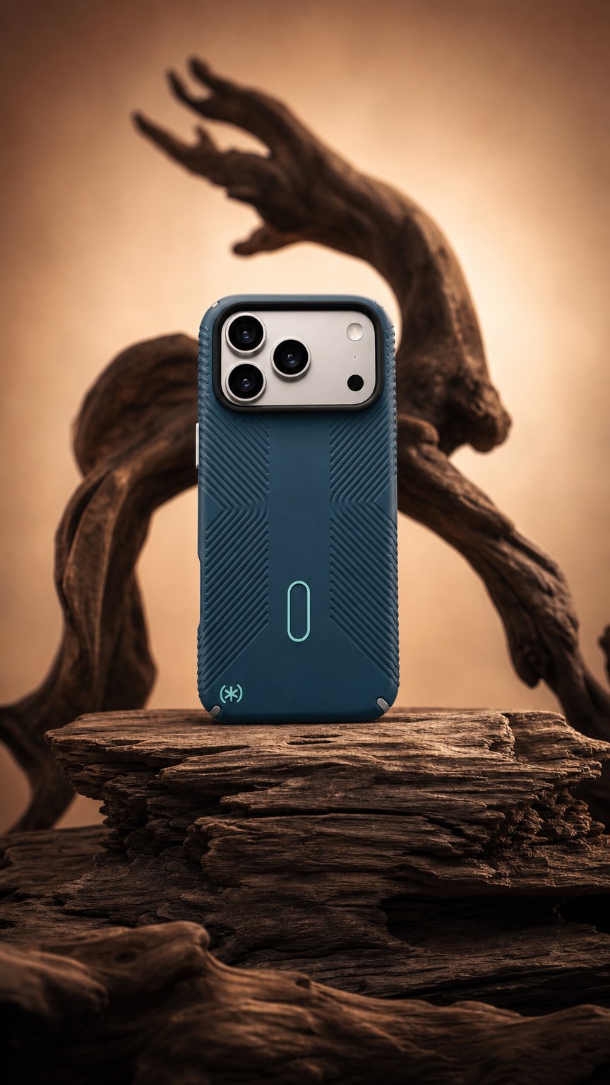 AI product shot of Presidio2 Grip MagSafe with ClickLock Apple iPhone 17 Pro Max Case