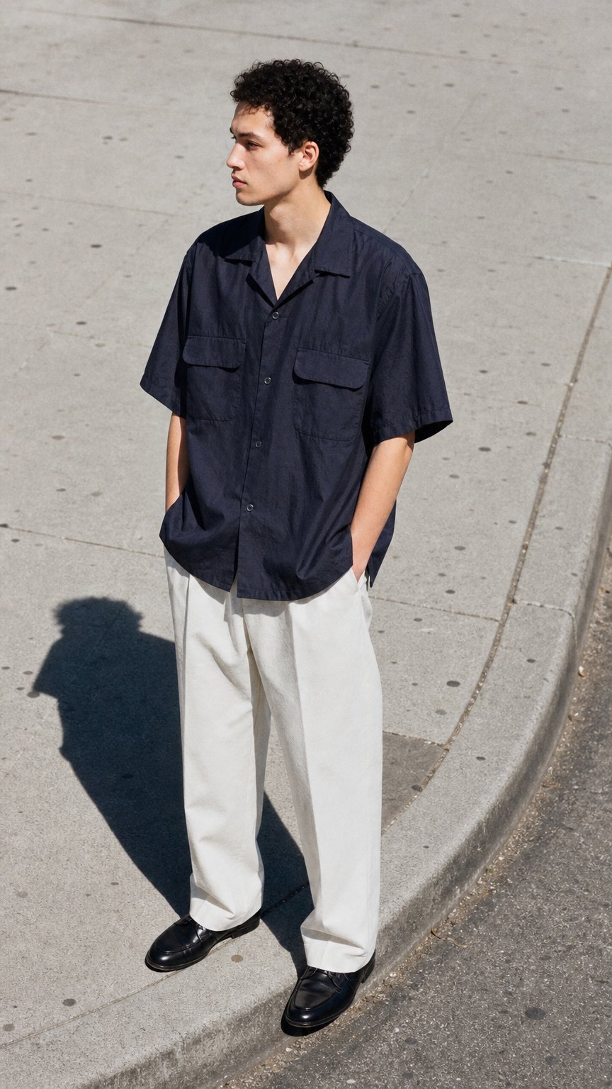 AI product shot of Open Collar SS Shirt