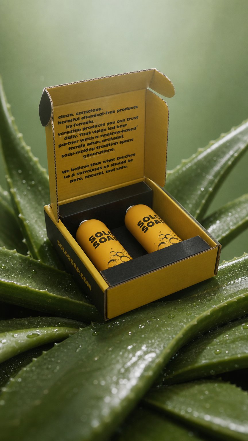 AI product shot of SoloSoap Box Set