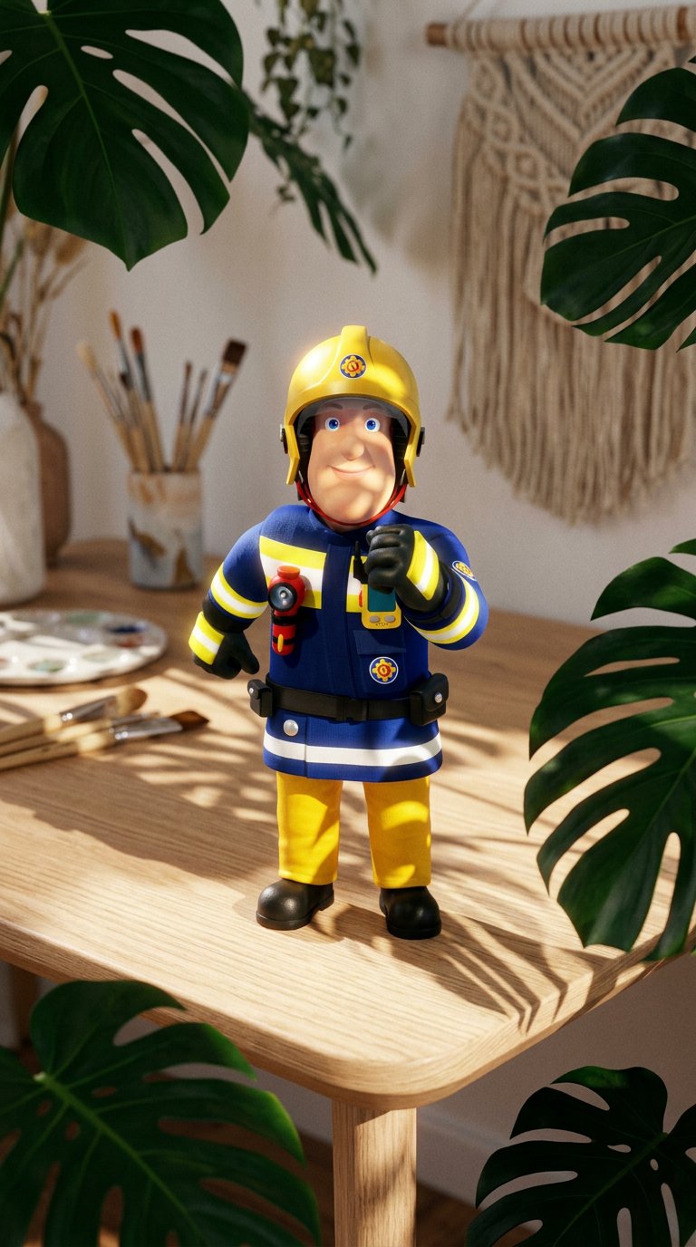 AI product shot of Feuerwehrmann Sam
