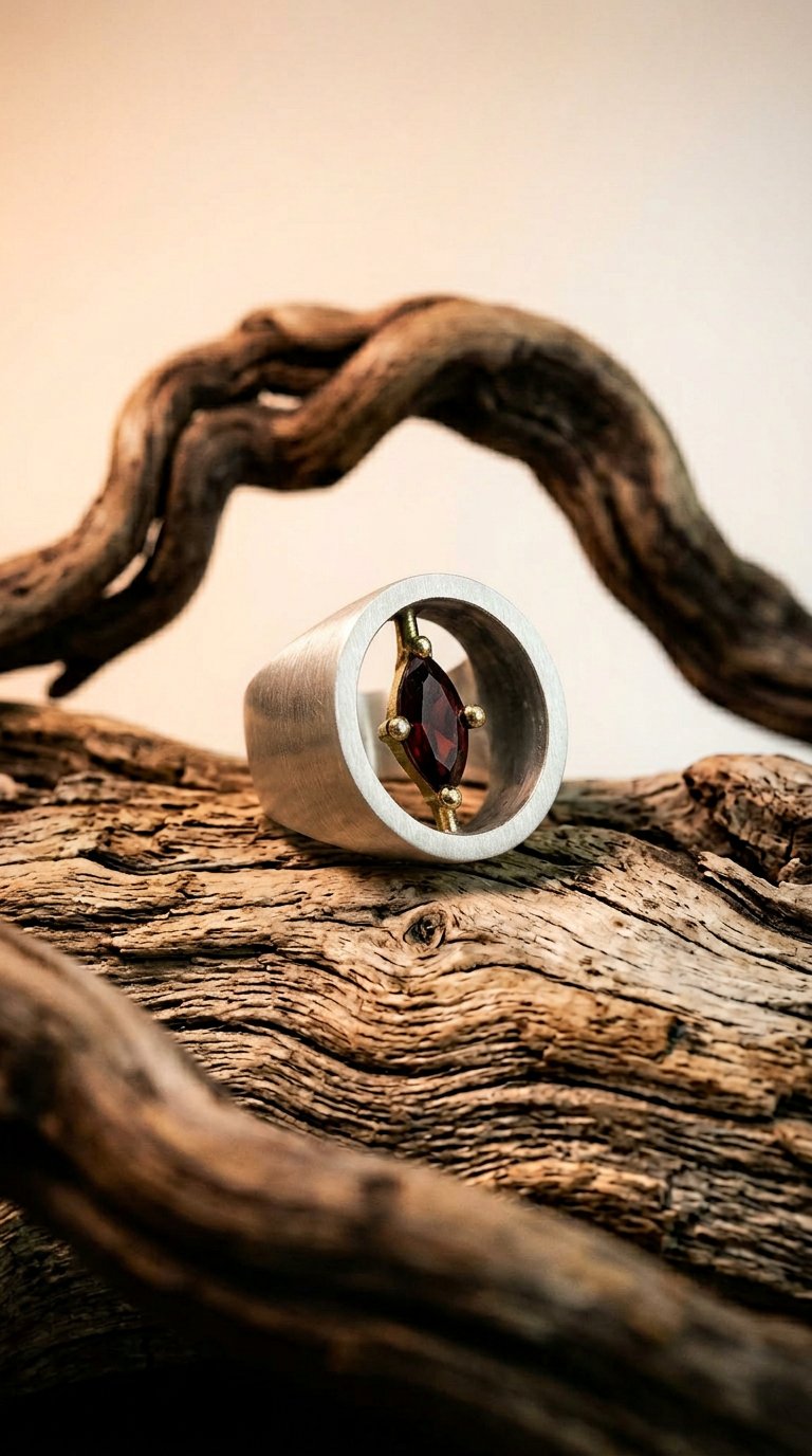 AI product shot of Silver, Gold & Tourmaline