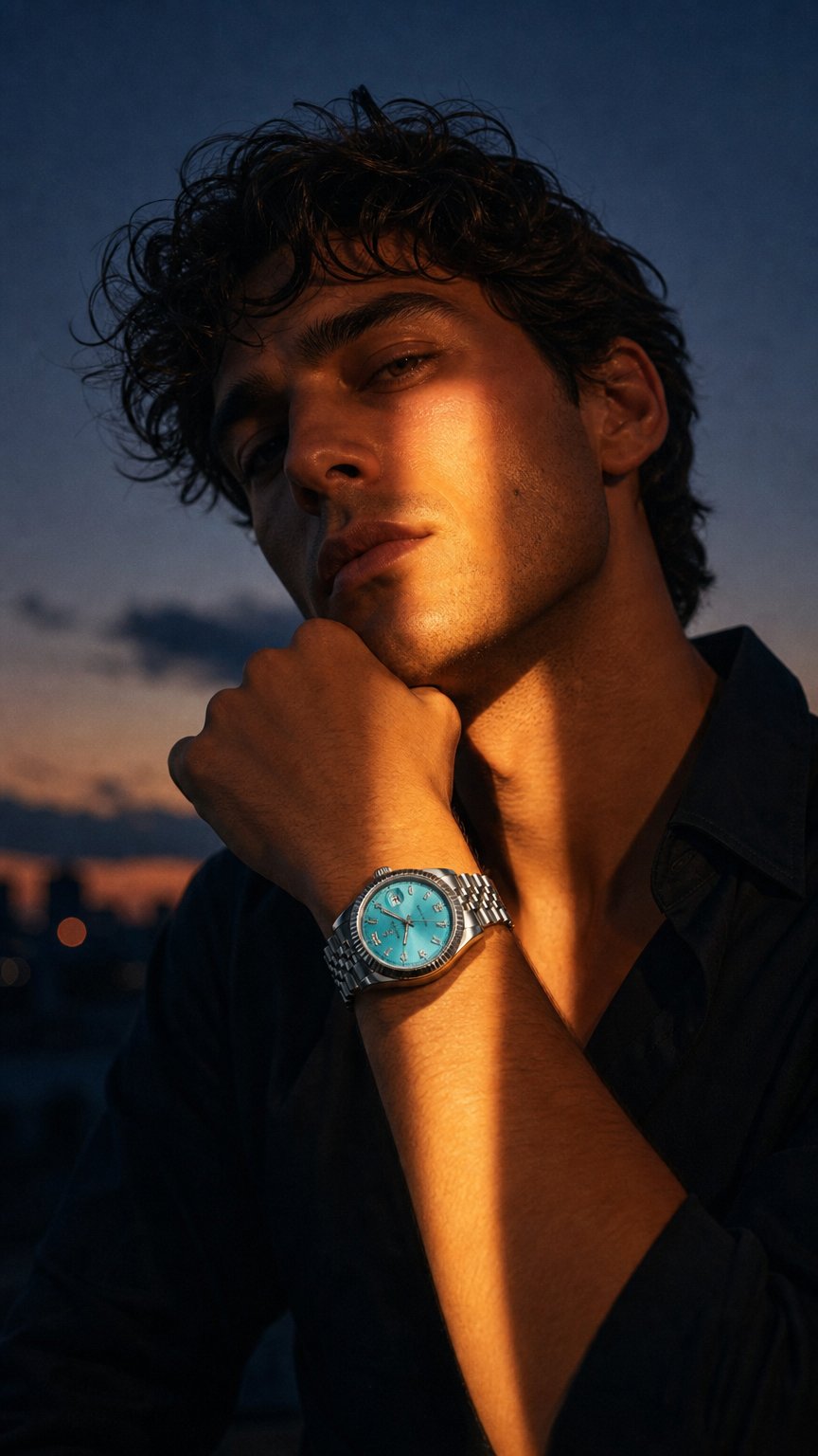AI product shot of Yawm & Tareekh - Sky Blue