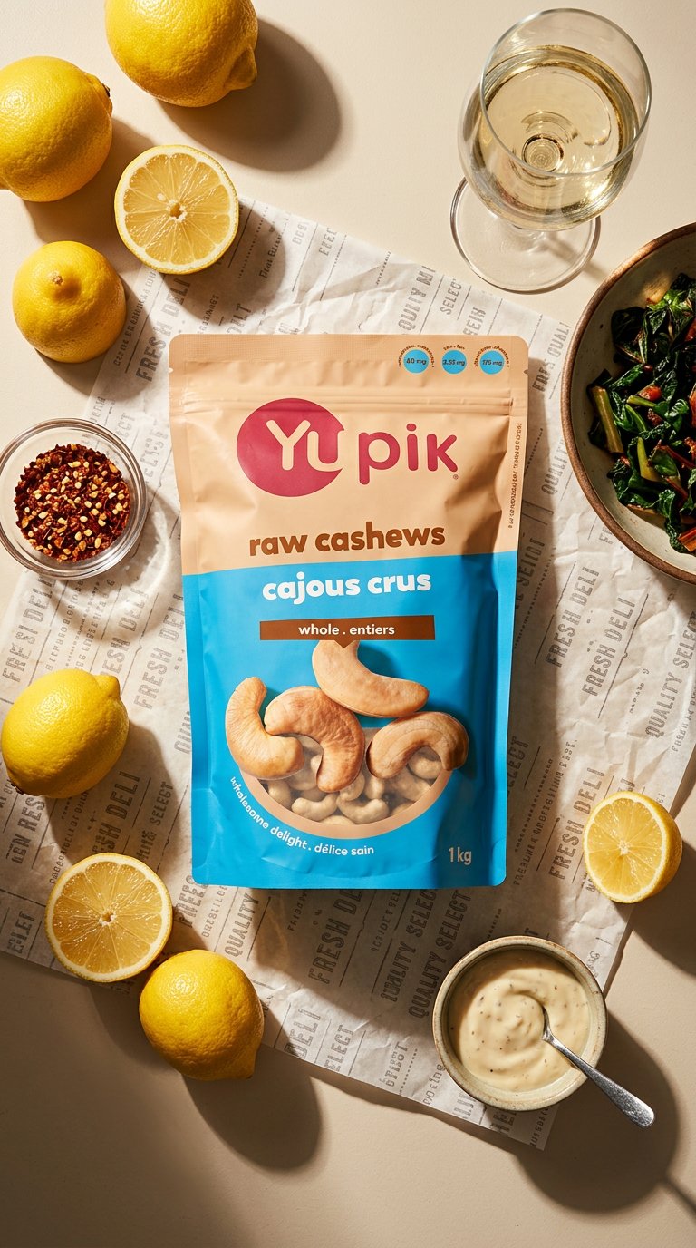 AI product shot of Yupik Raw Whole Cashews, 1 kg, Gluten-Free, Kosher, Vegan, Crunchy Nuts, Unsalted, Unroasted, Oil-Free, Source of Protein & Iron, Nutritious, Healthy Snacks, Ideal for Baking & Cooking