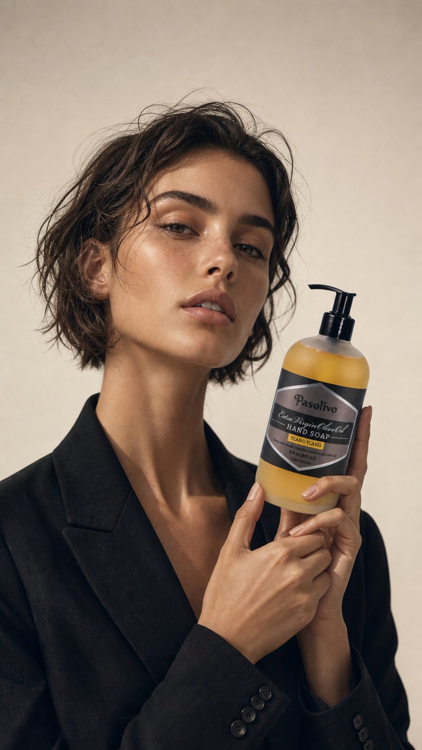 AI product shot of Ylang Ylang Hand Soap