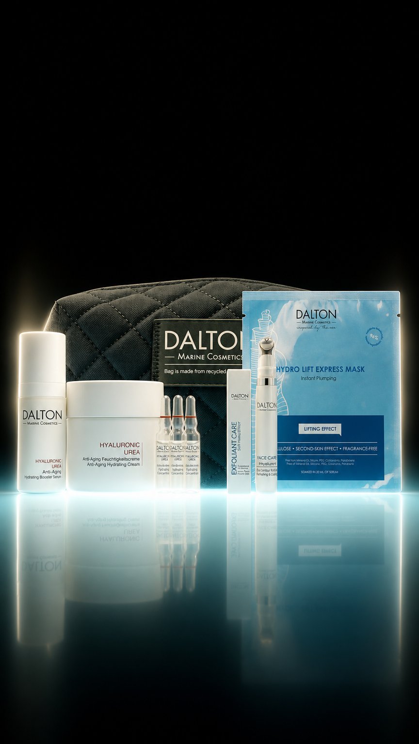 AI product shot of HYALURONIC UREA Starter Kit feuchtigkeitsarme Haut