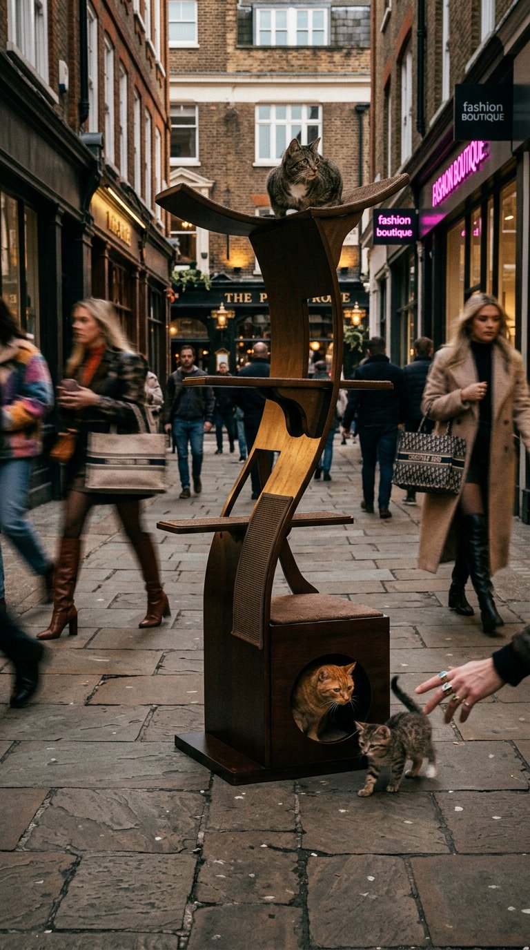 AI product shot of Lotus Cat Tower