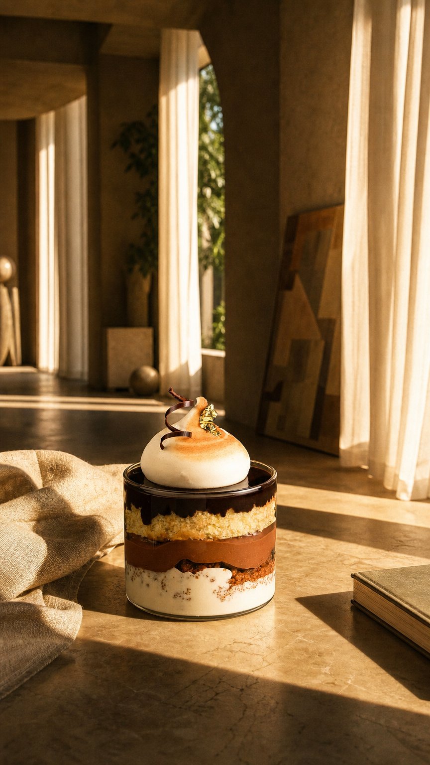 AI product shot of S'more Verrine
