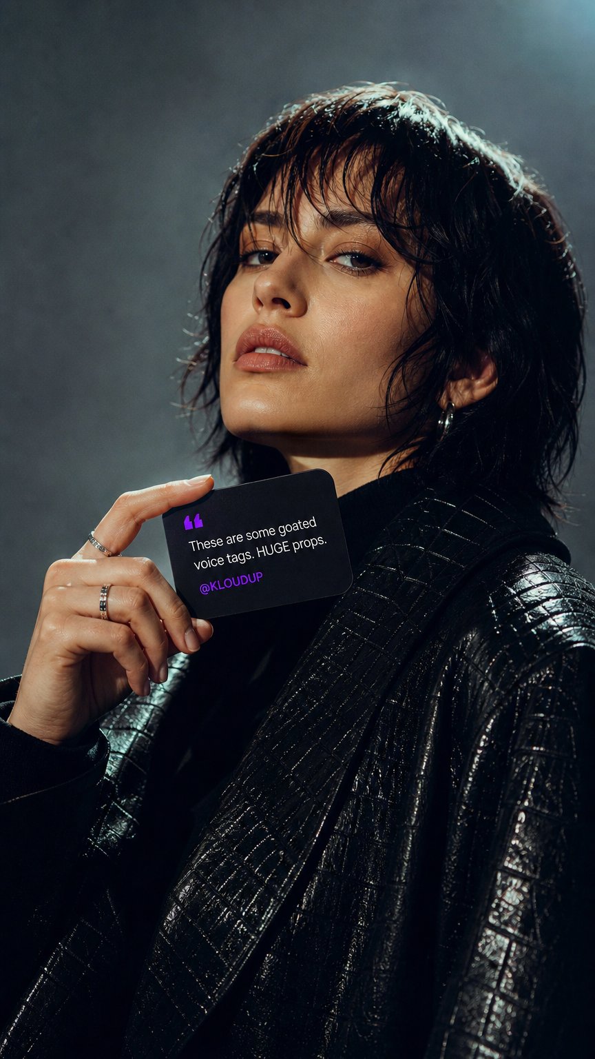 AI product shot of PlugMyTag AI Producer Voice Tags