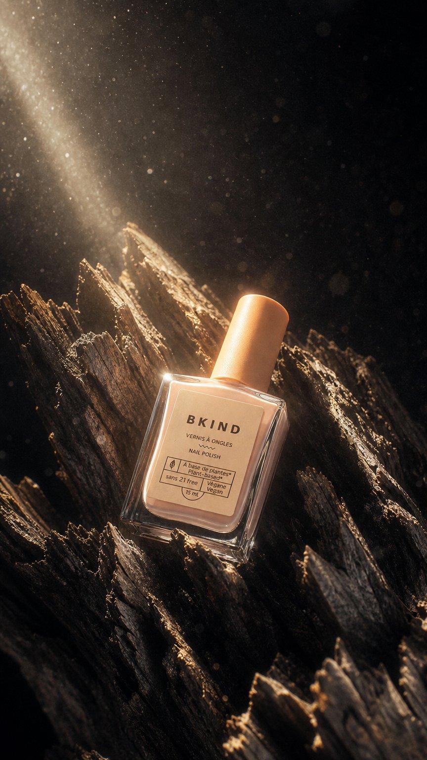 AI product shot of BKIND - Vegan & 21-free Nail Polish - French Pink