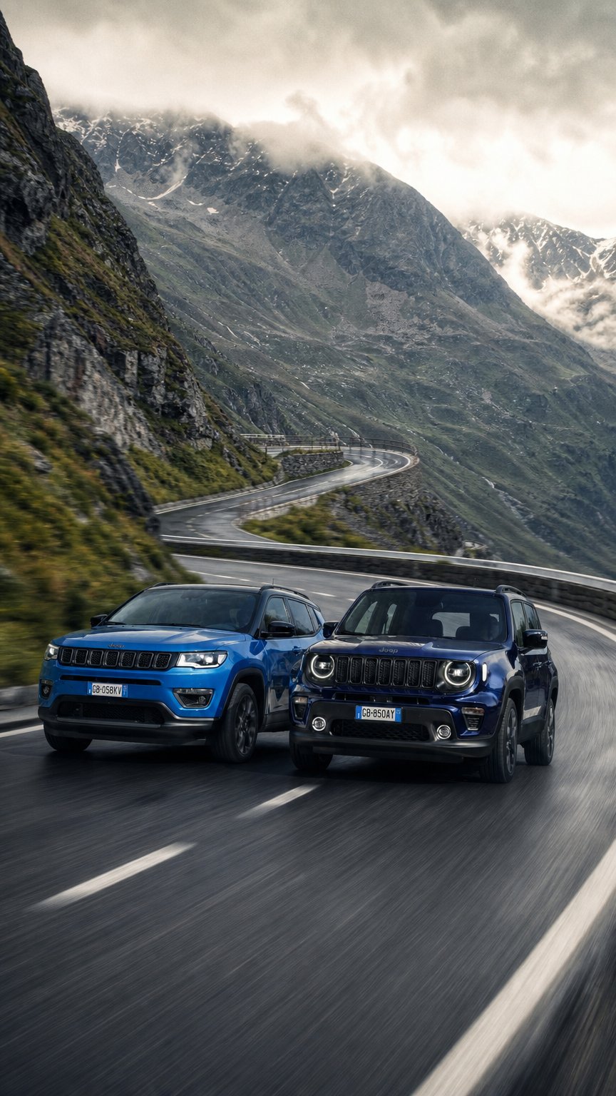 AI product shot of Marka Jeep prezentuje nowe hybrydy: Renegate 4xe i Compass 4xe