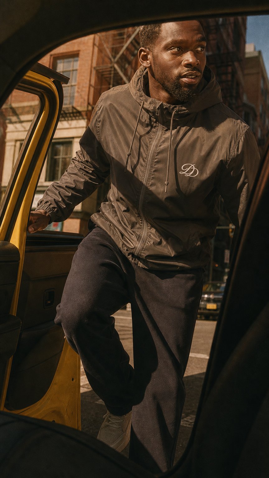 AI product shot of Windbreaker Jacket "Have Trust in the Creator"