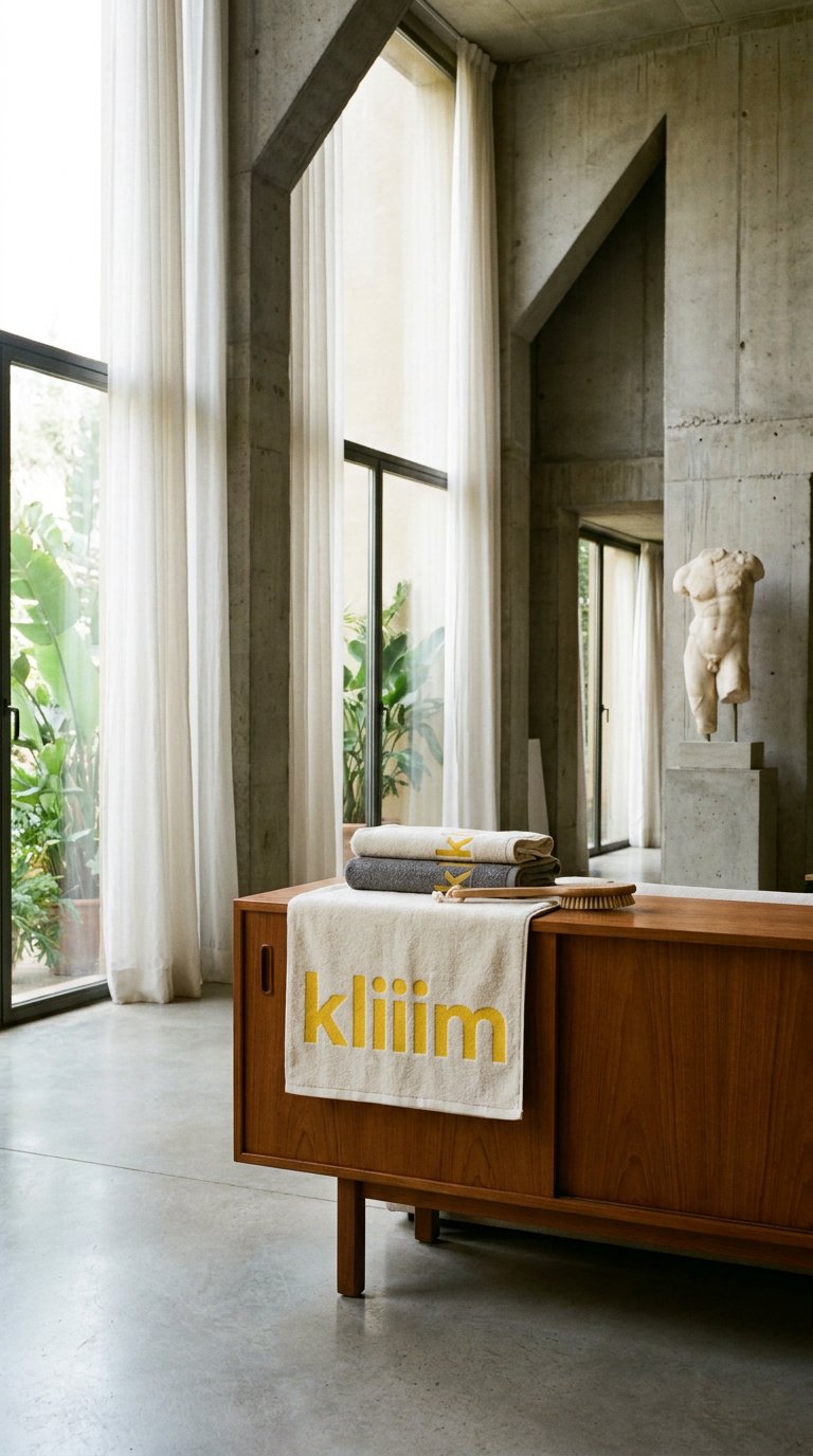 AI product shot of kliiiim 温泉タオル 凸
