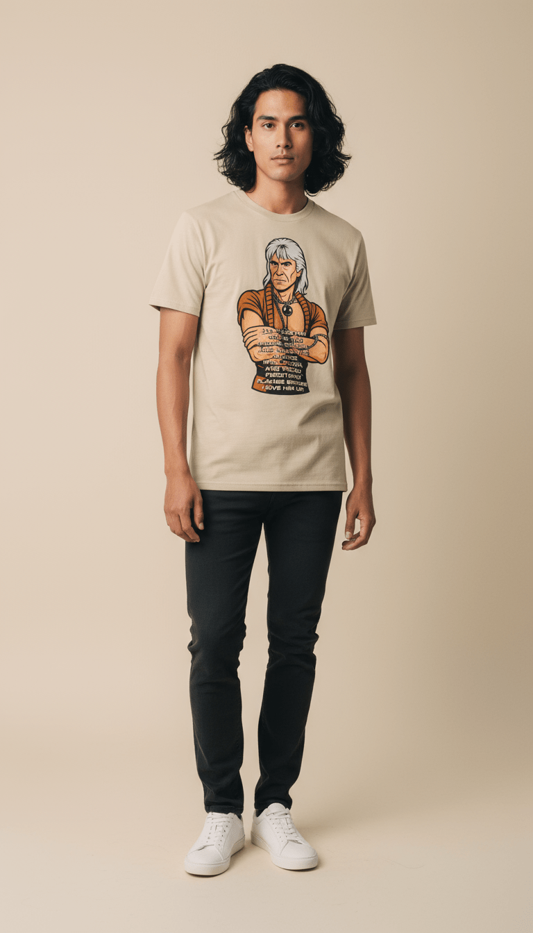 AI product shot of Star Trek Wrath of Khan Perdition's Flames Quote T-Shirt