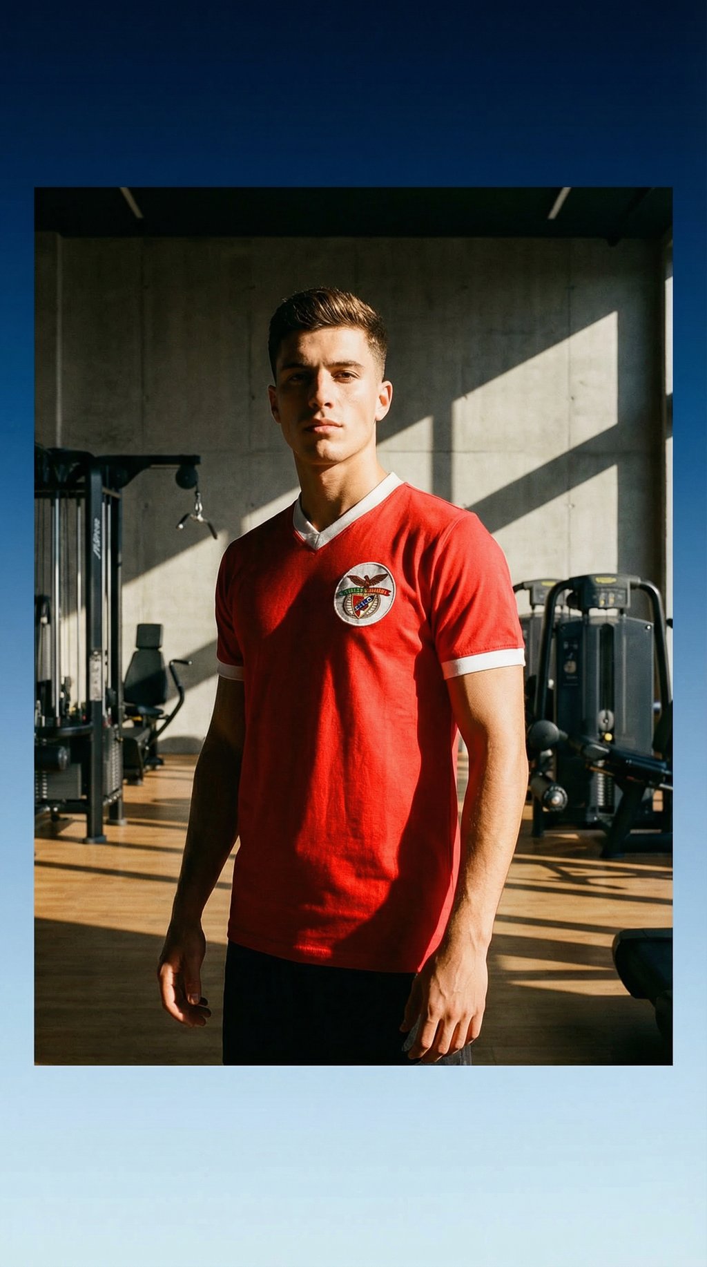AI product shot of SL Benfica 1974 - 75 Retro Football Shirt