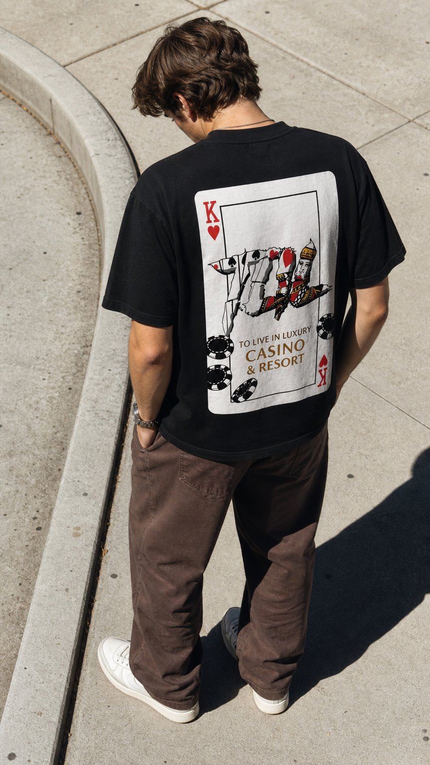 AI product shot of Casino & Resort Tee