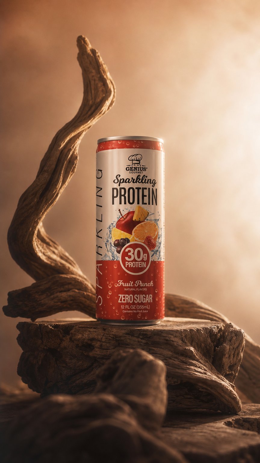 AI product shot of Sparkling Clear Protein - Fruit Punch