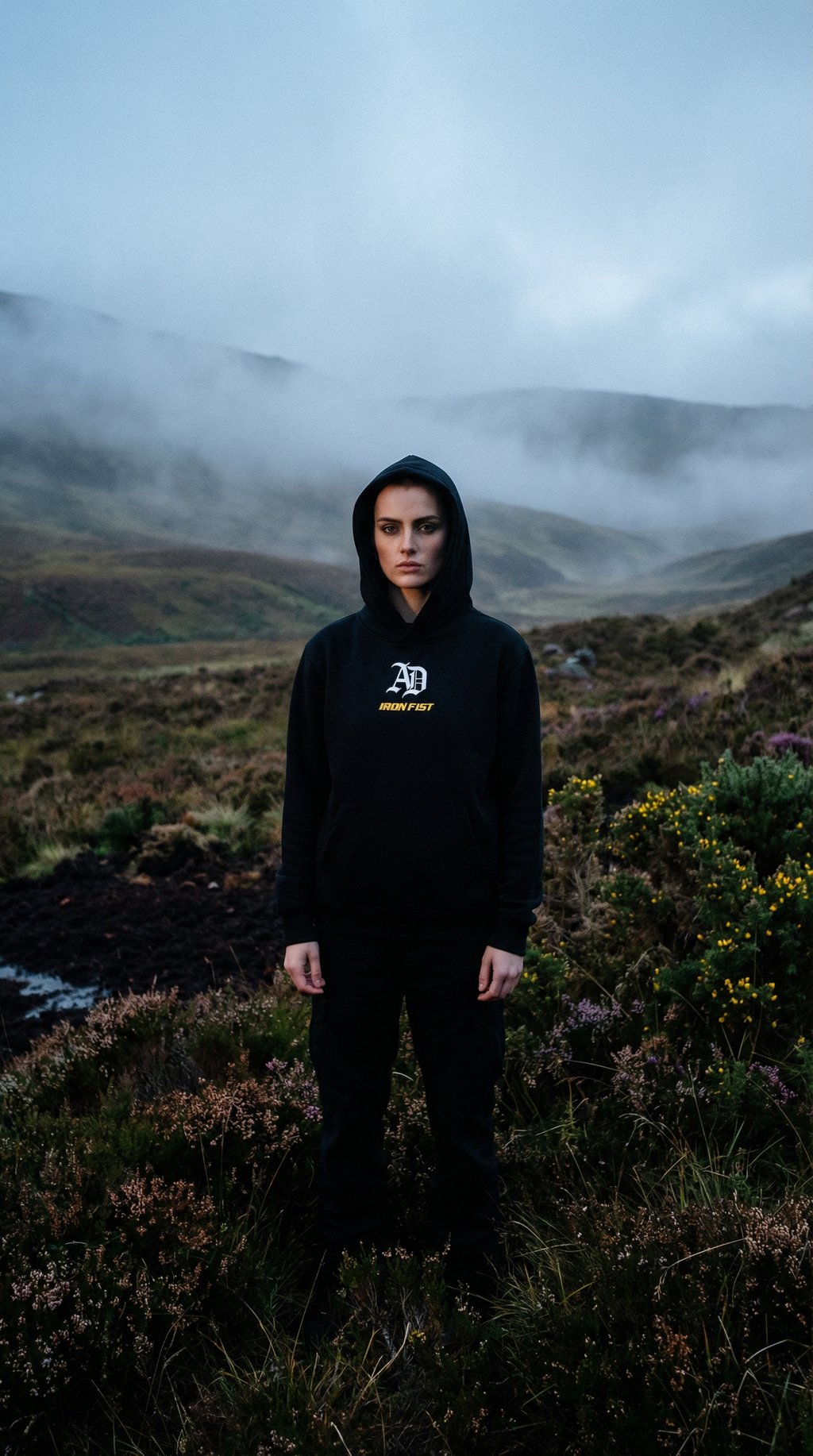AI product shot of "Born To Break Limits" Hoodie - Alina Dalaslan Edition