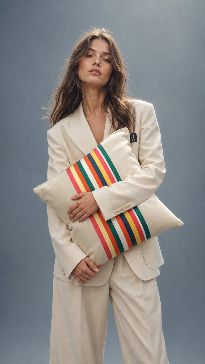 AI product shot of Beach Cushion: Mauleon Lin