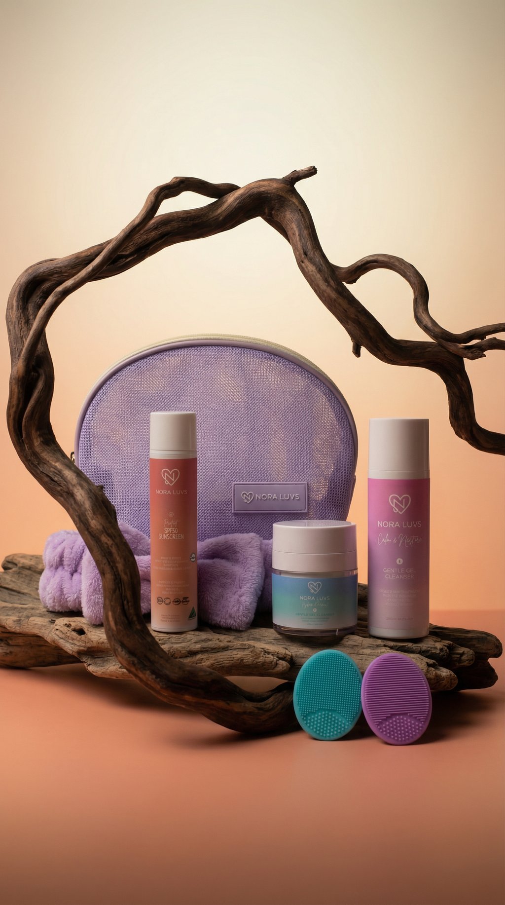 AI product shot of Deluxe Skincare Starter Pack