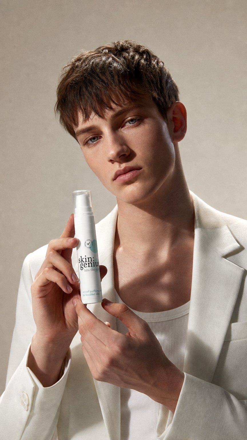 AI product shot of 'hits the spot' purifying gel