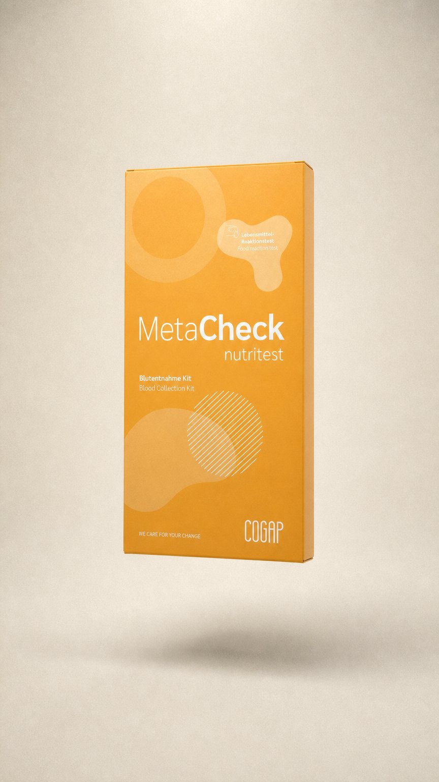 AI product shot of MetaCheck® Nutritest90 | IgG Lebensmittelallergie Test