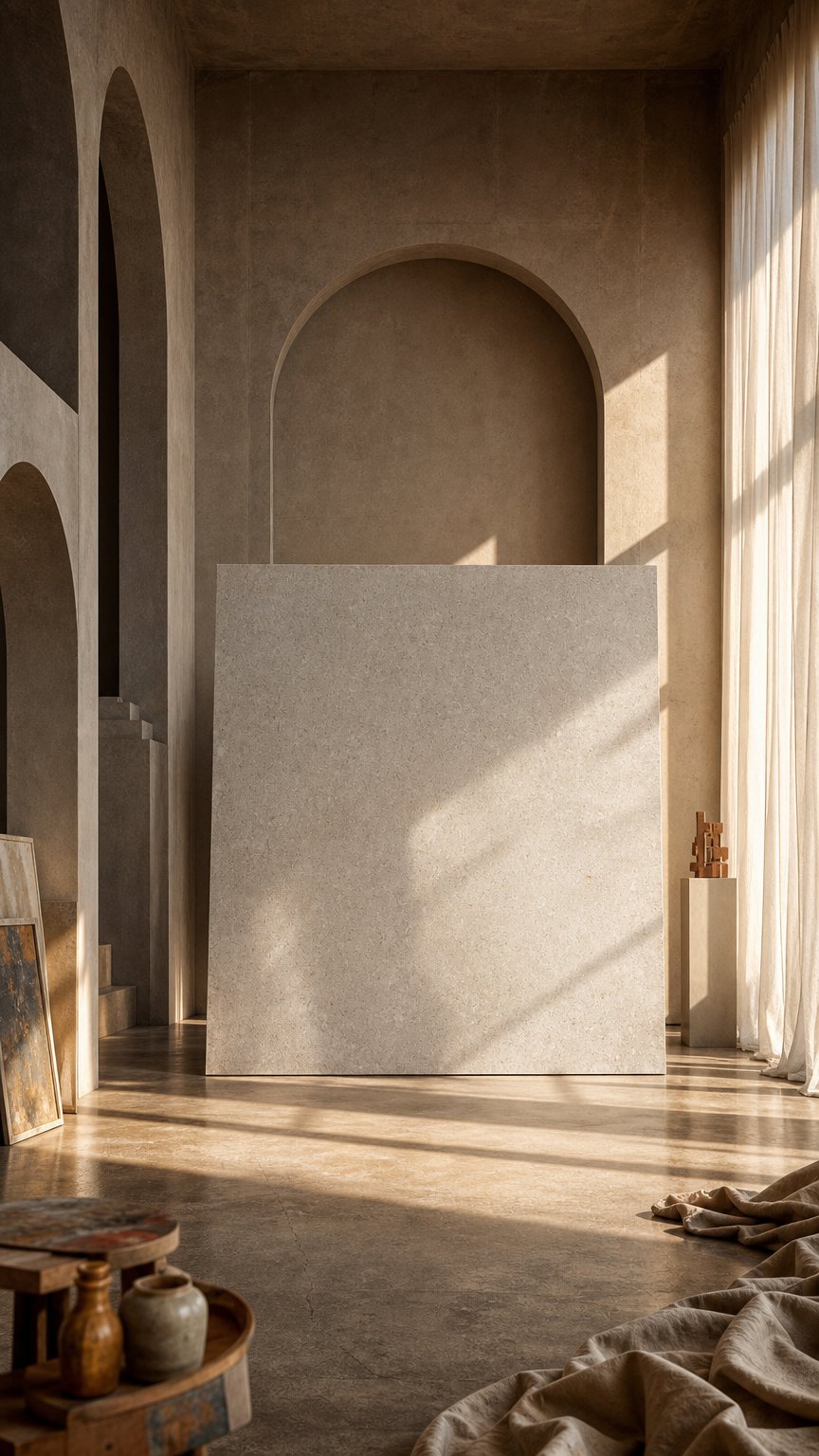 AI product shot of Dekton Nebbia