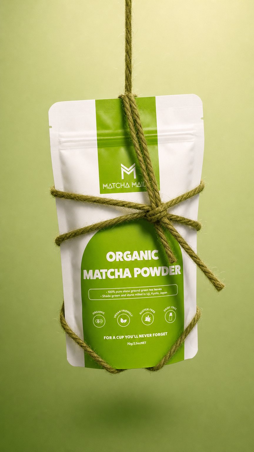 AI product shot of Organic Matcha