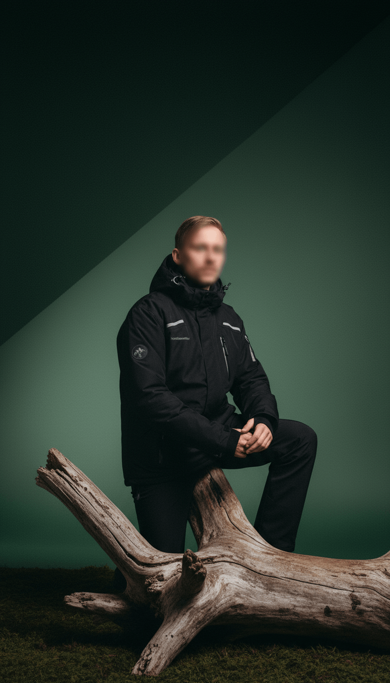 AI product shot of Men's "Apex" Waterproof Jacket