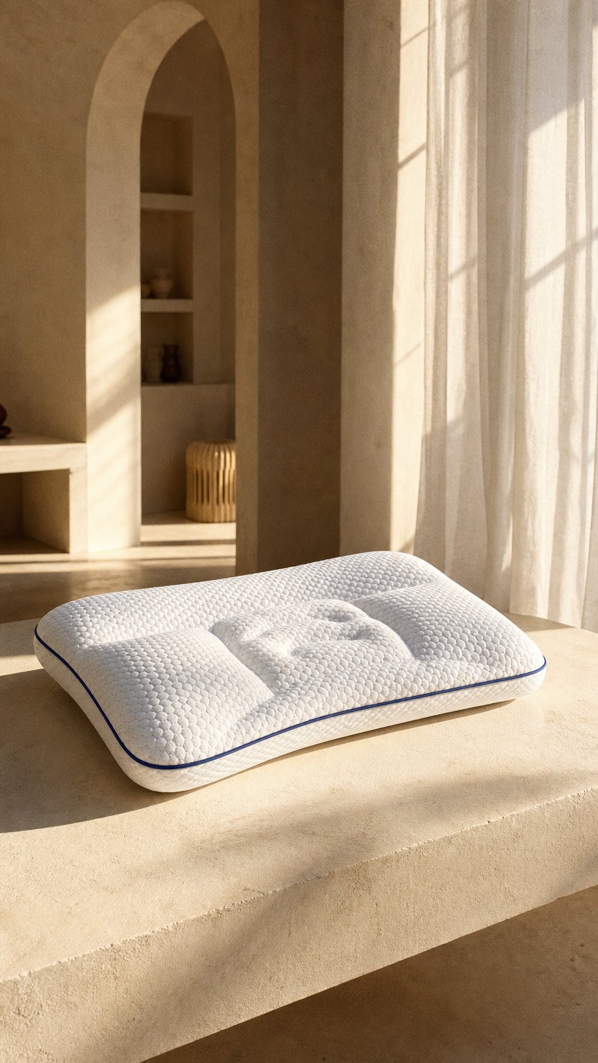 AI product shot of traumwölkchen™ Bestseller – Ergonomisches Kinderkissen