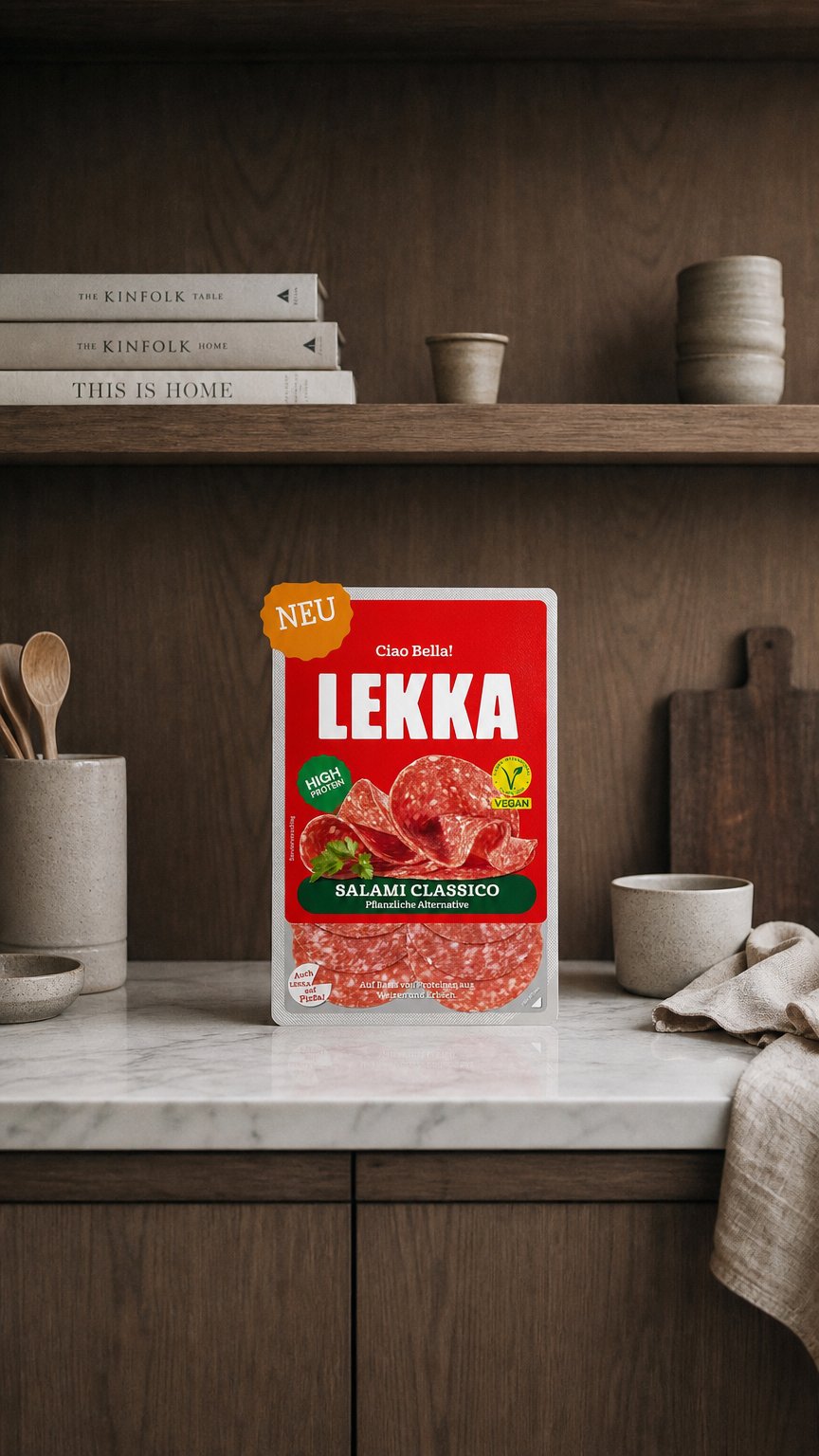 AI product shot of LEKKA Pflanzliche Alternativen