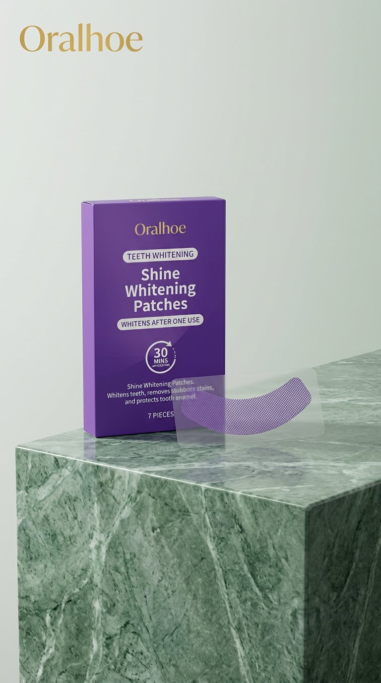 AI product shot of Oralhoe Shine Whitening Patches