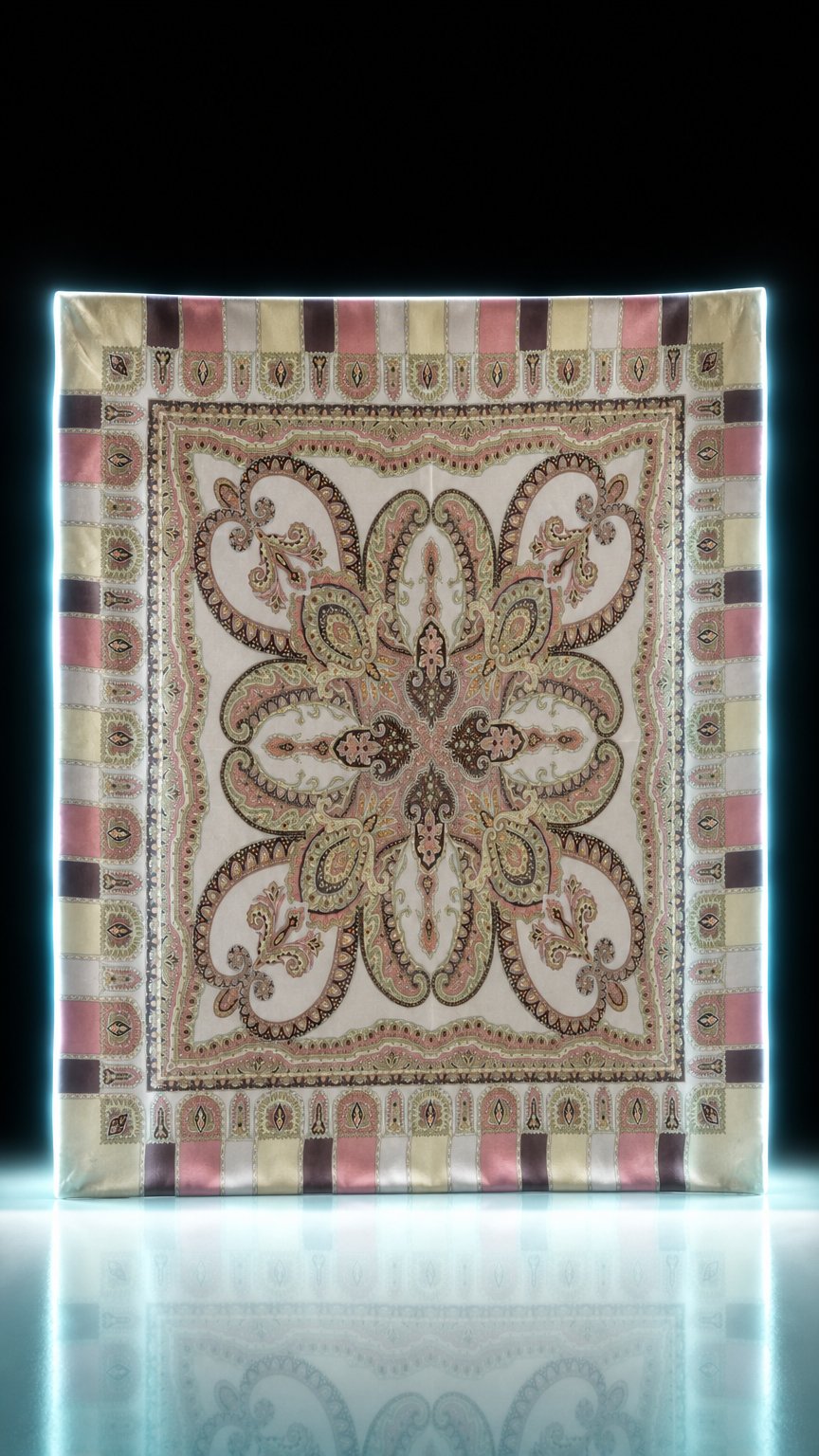 AI product shot of DANIER Silk Scarf - Belle Epoque Floral - 36" Square - 5440