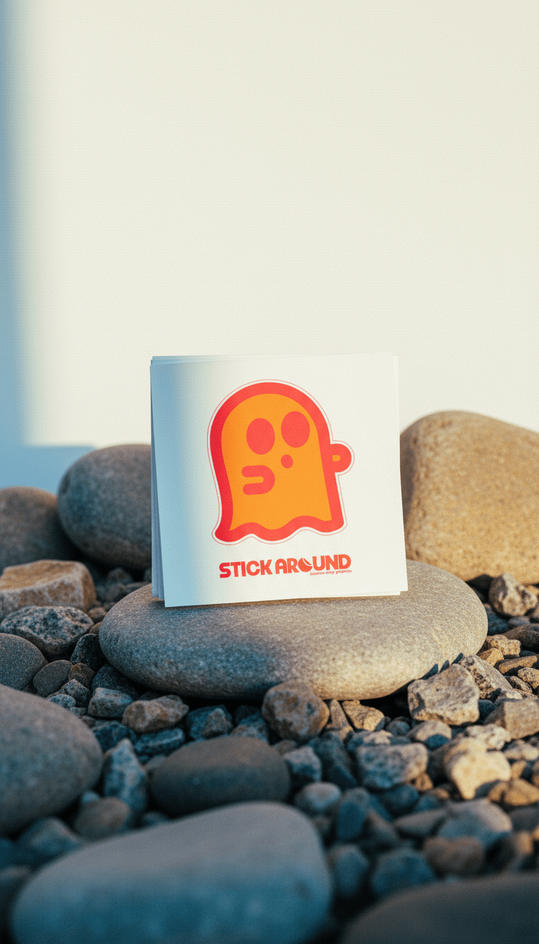 AI product shot of Kiss Cut Stickers