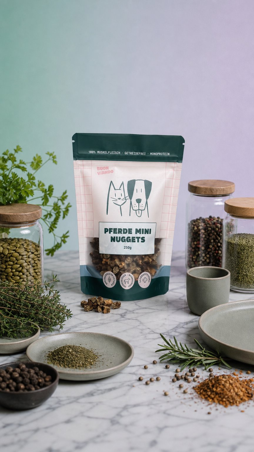 AI product shot of Pferde Mini Nuggets