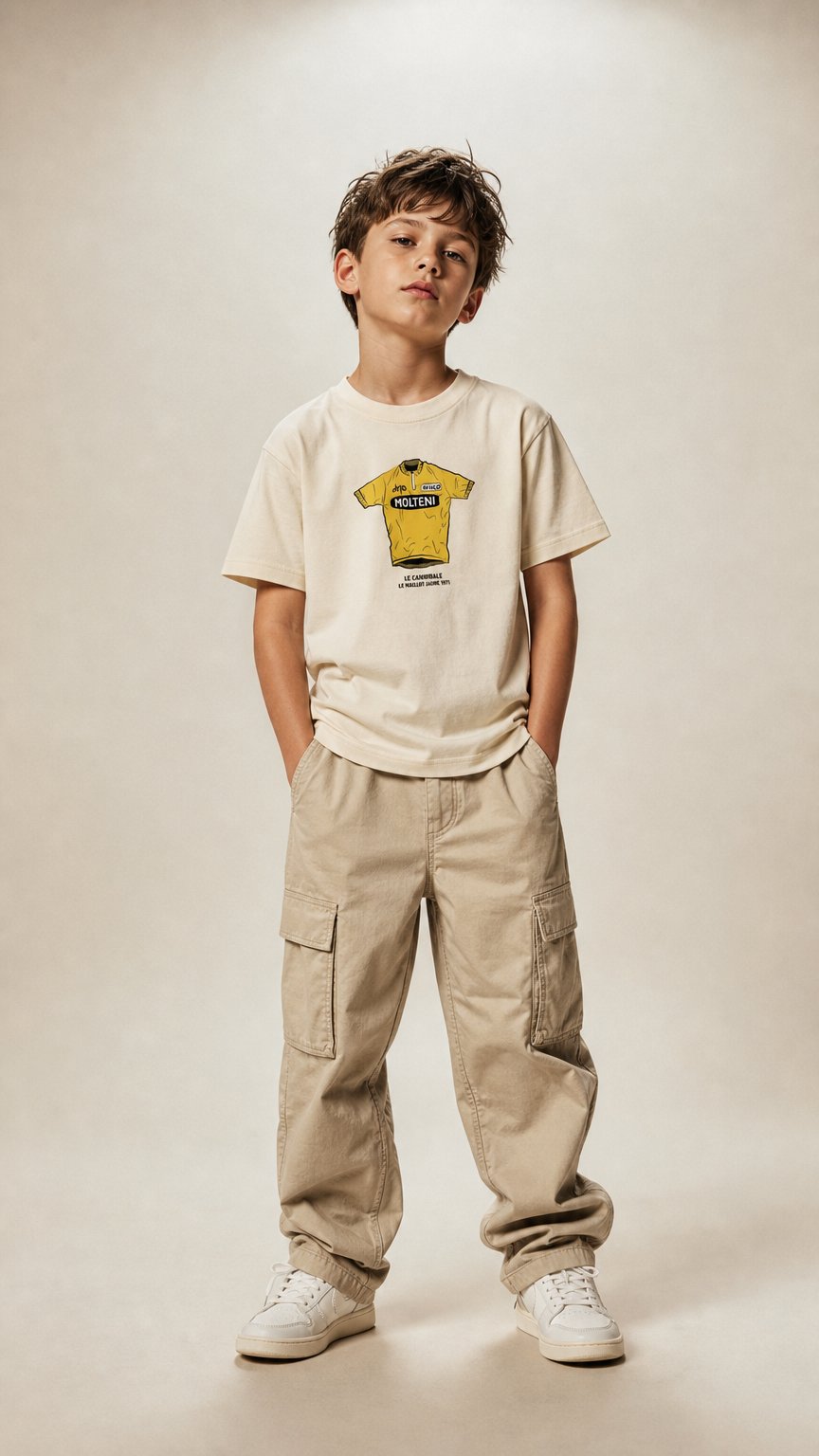 AI product shot of Eddy 1971 Kids T-shirt