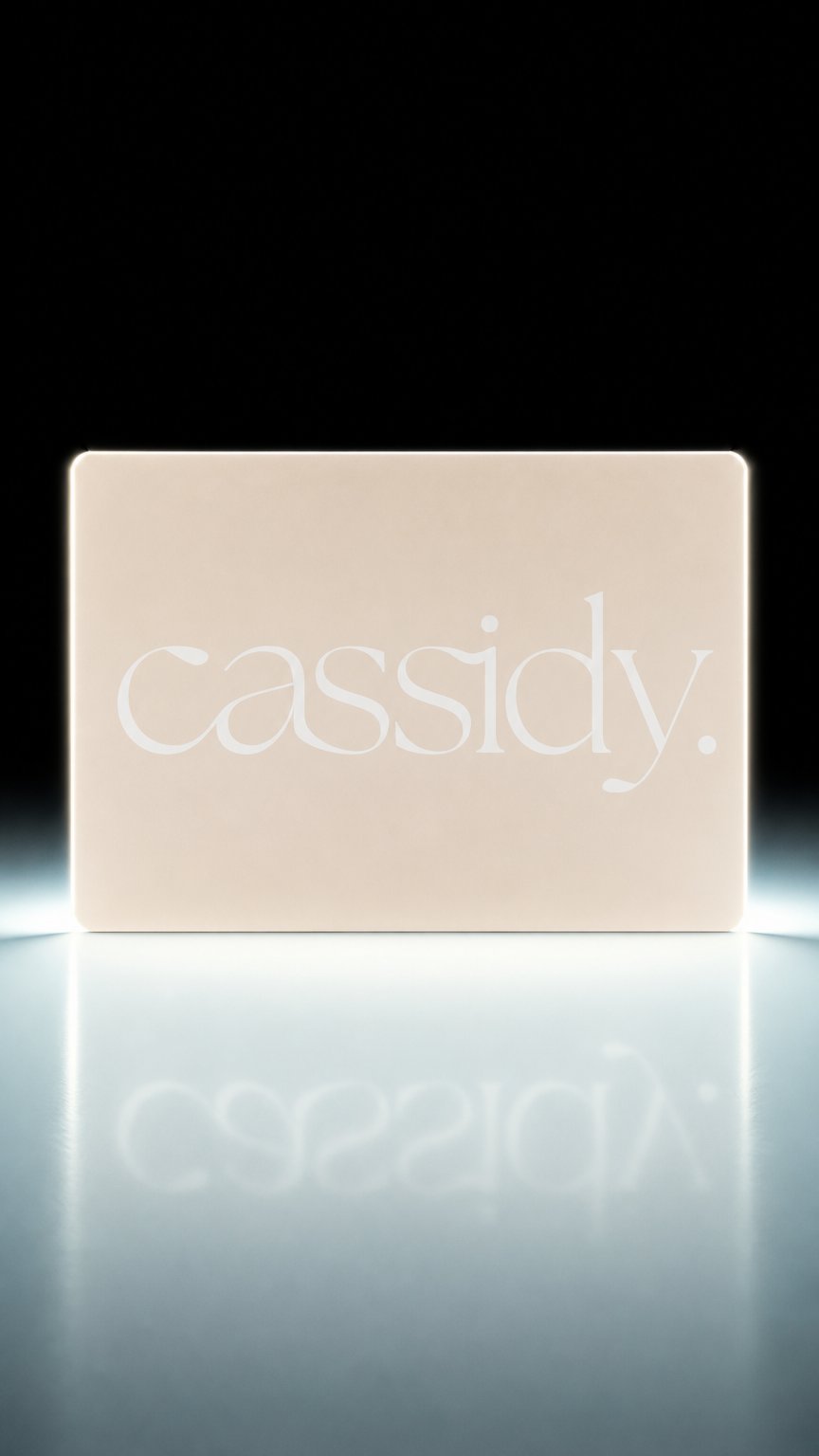AI product shot of Cassidy Skincare Gift Card