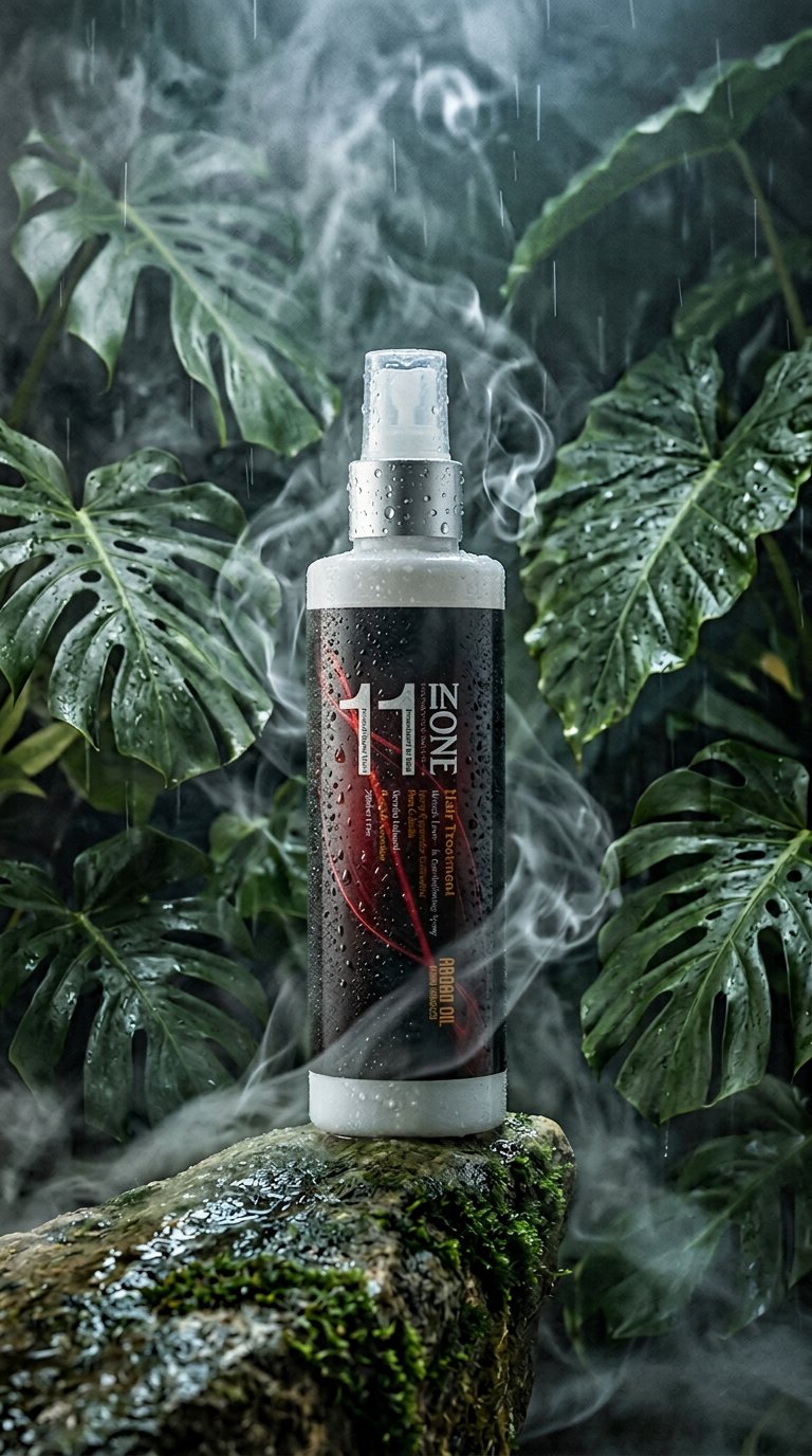 AI product shot of Argan Oil from Morocco Keratin 11 in 1 Hair Treatment Spray 250ml