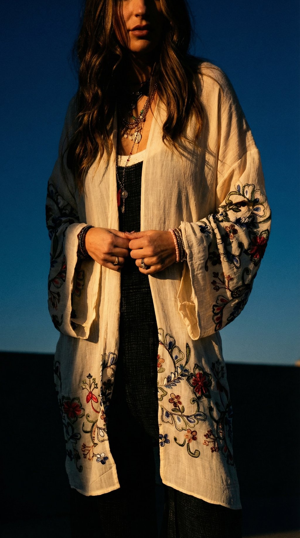 AI product shot of Fun In Florals Kimono