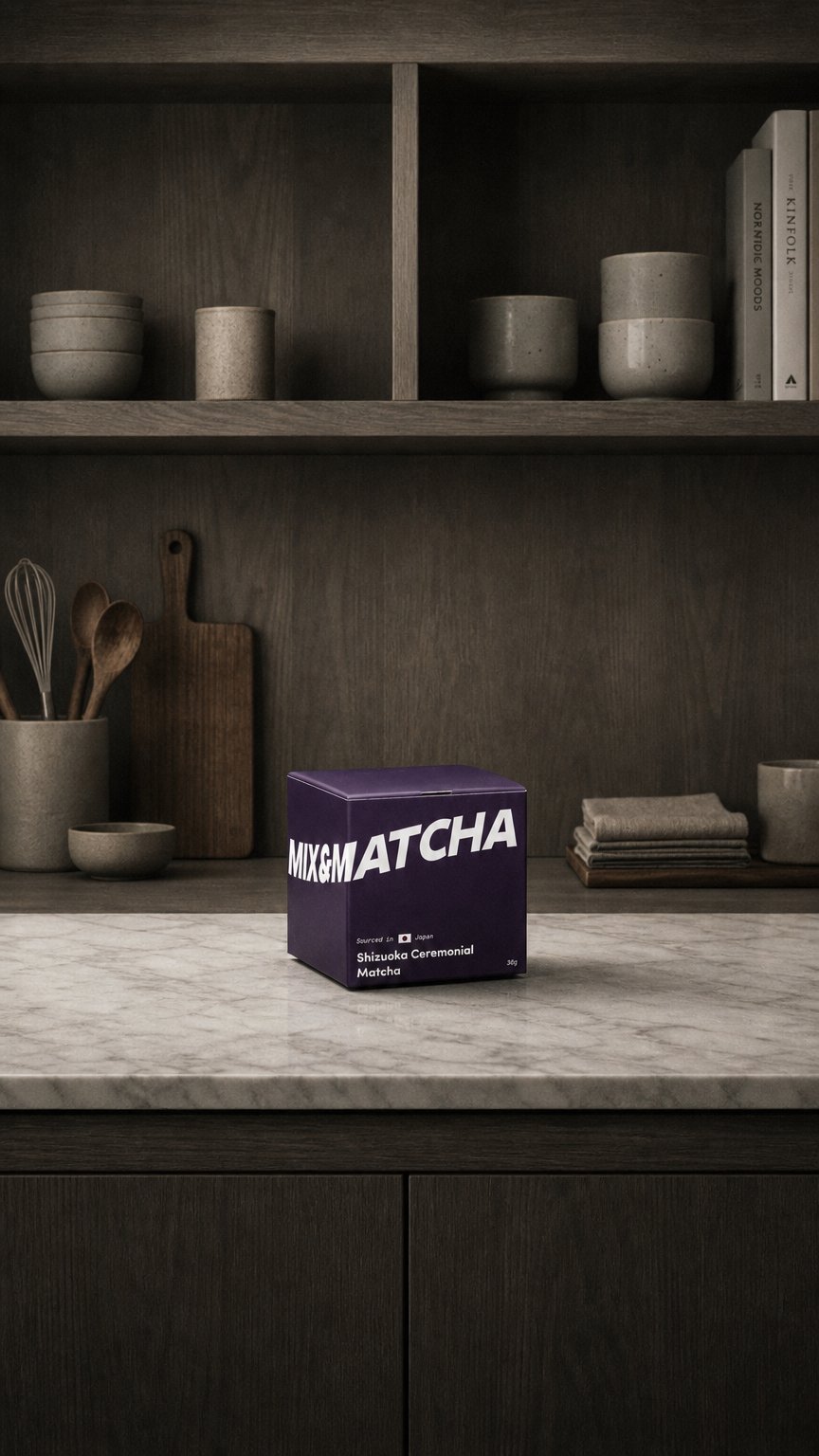 AI product shot of Shizuoka Matcha