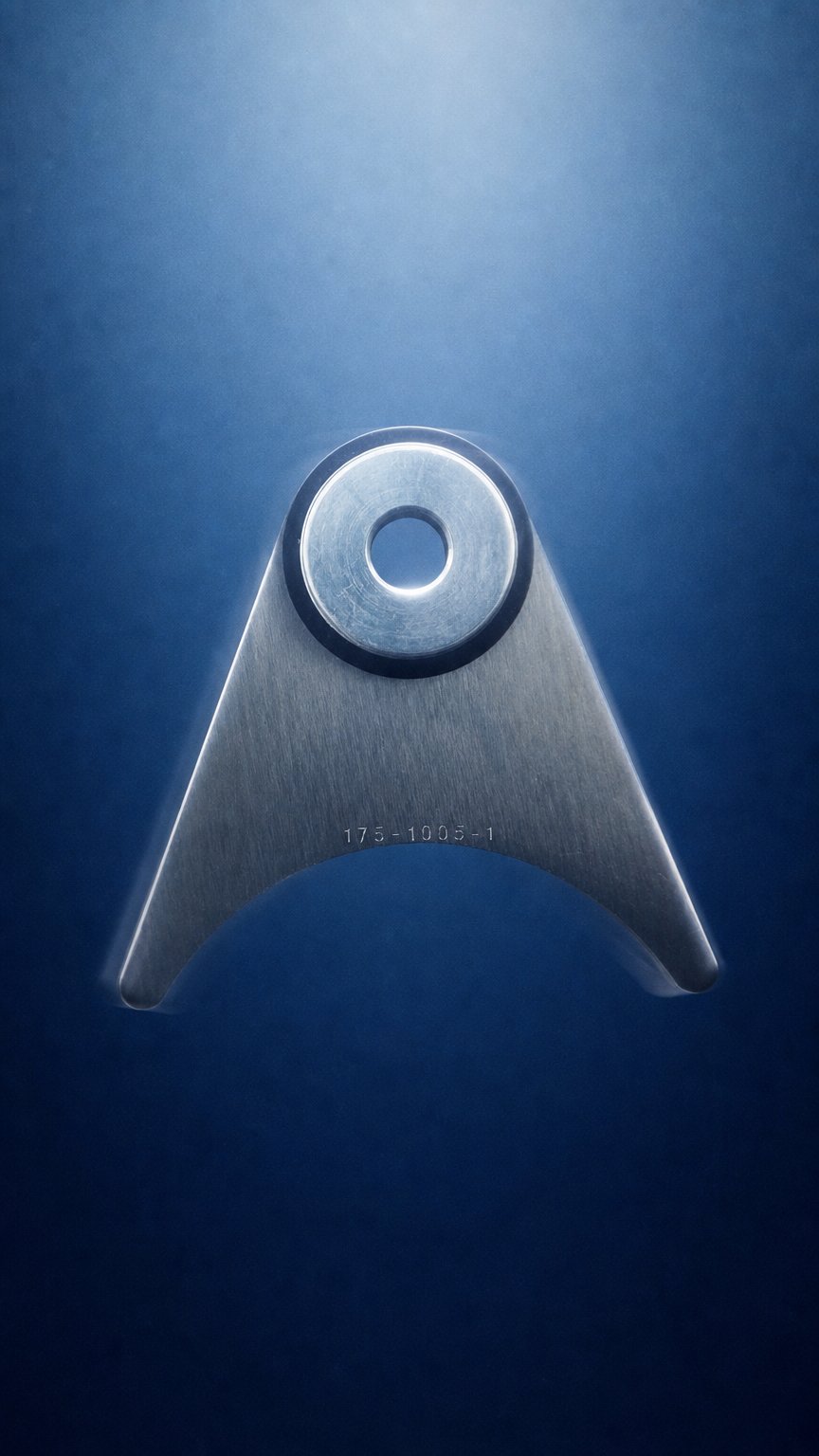 AI product shot of Stainless Steel Exhaust Hanger 1.25 x 2.5