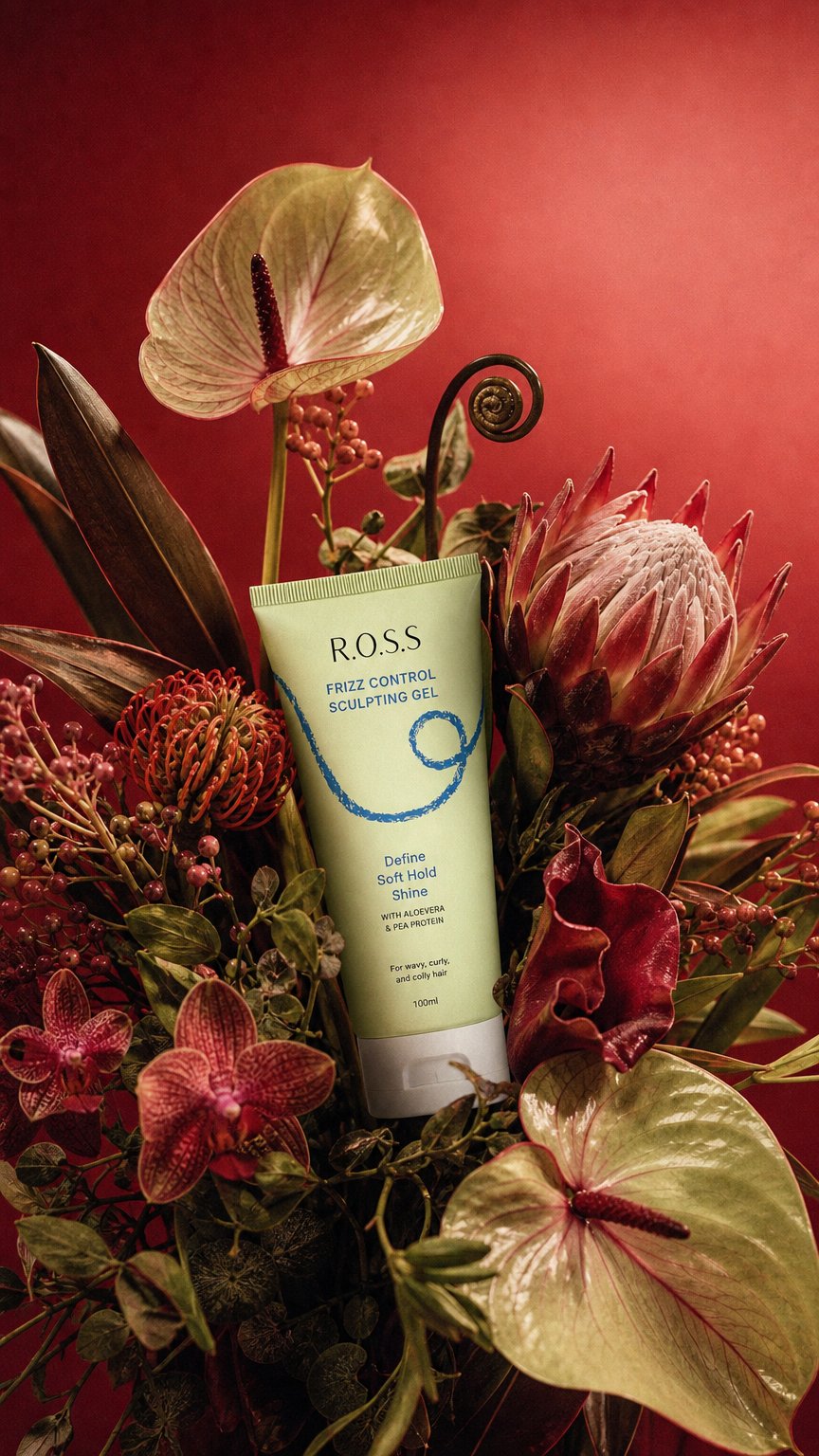 AI product shot of R.O.S.S Frizz Control Sculpting Gel 100ml (Travel Size)