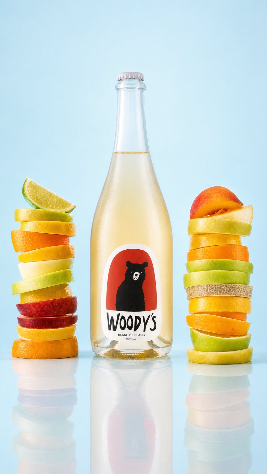 AI product shot of Woody's Wines