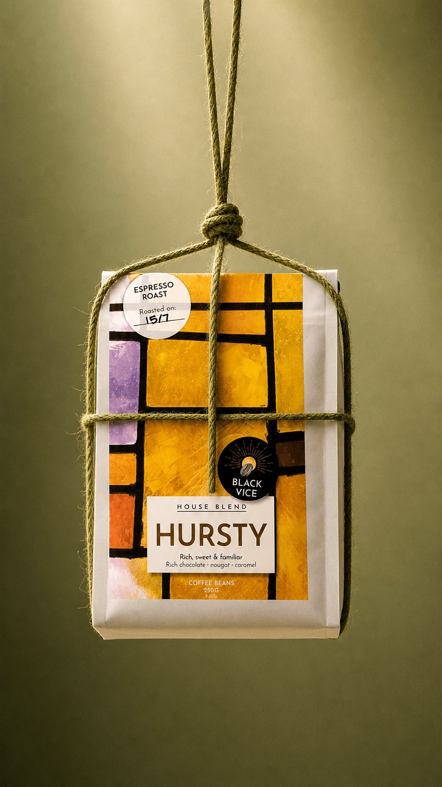 AI product shot of HURSTY Blend