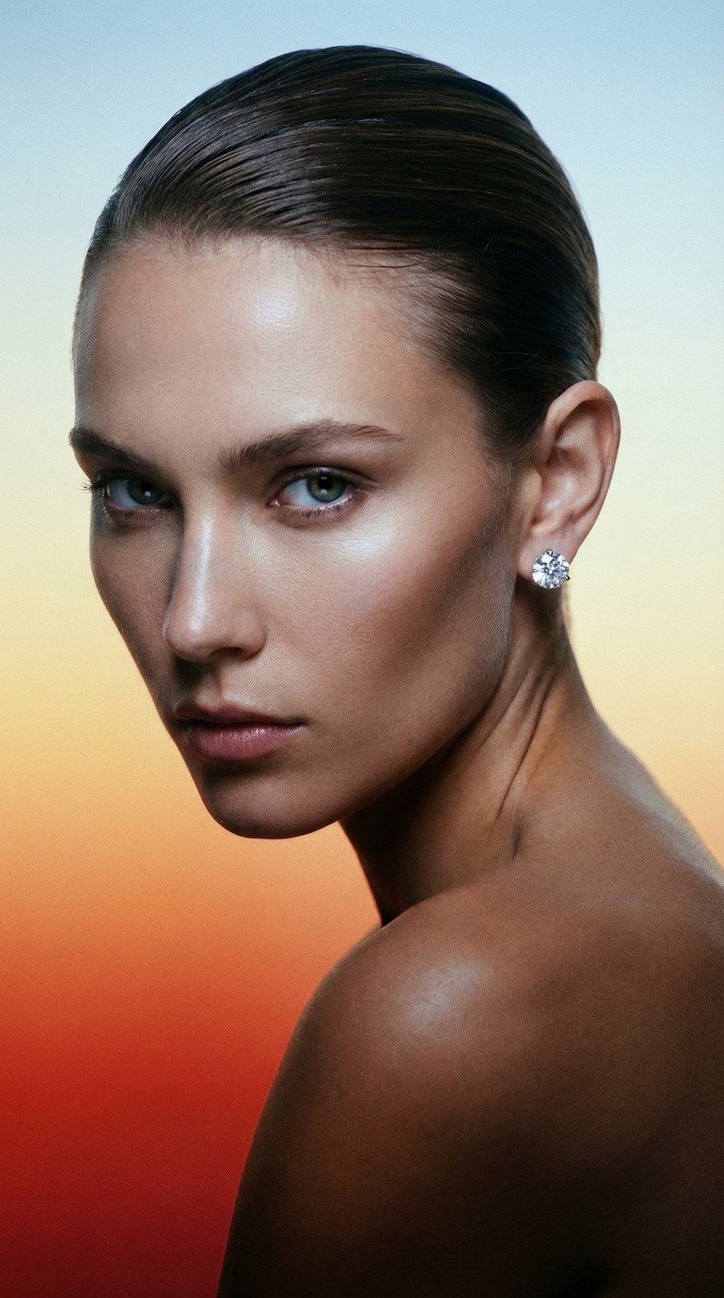 AI product shot of Classic Diamond Studs