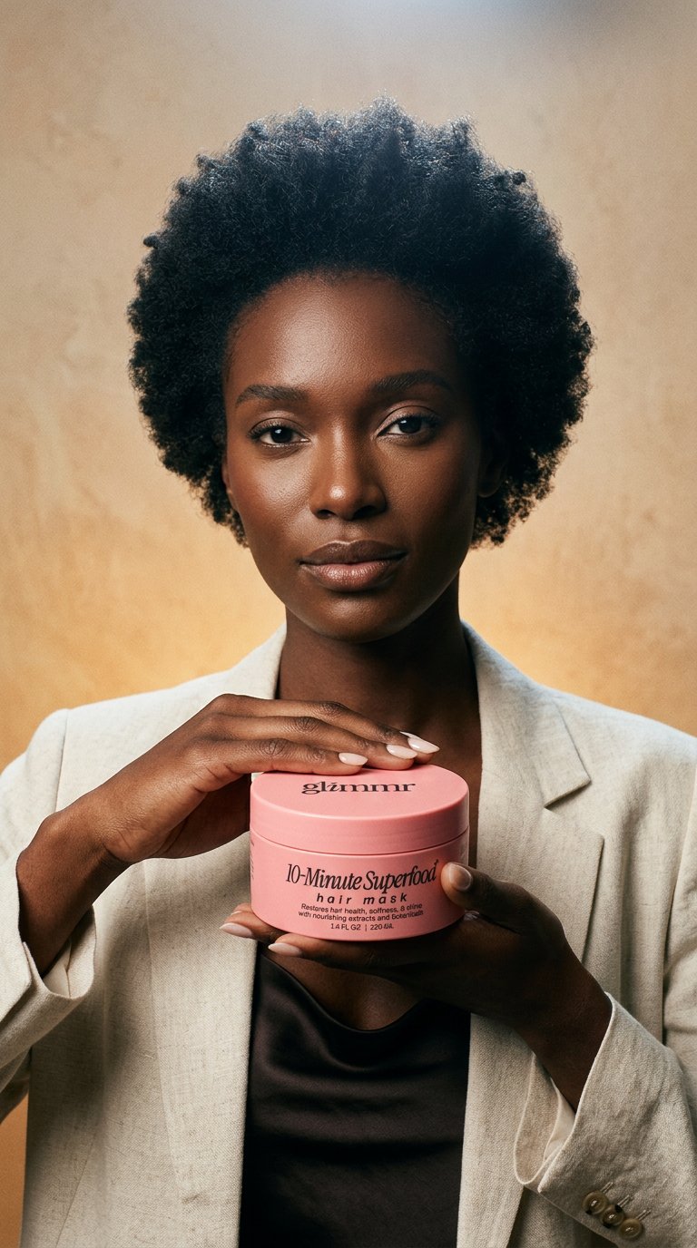 AI product shot of 10-Minute Superfood Hair Mask