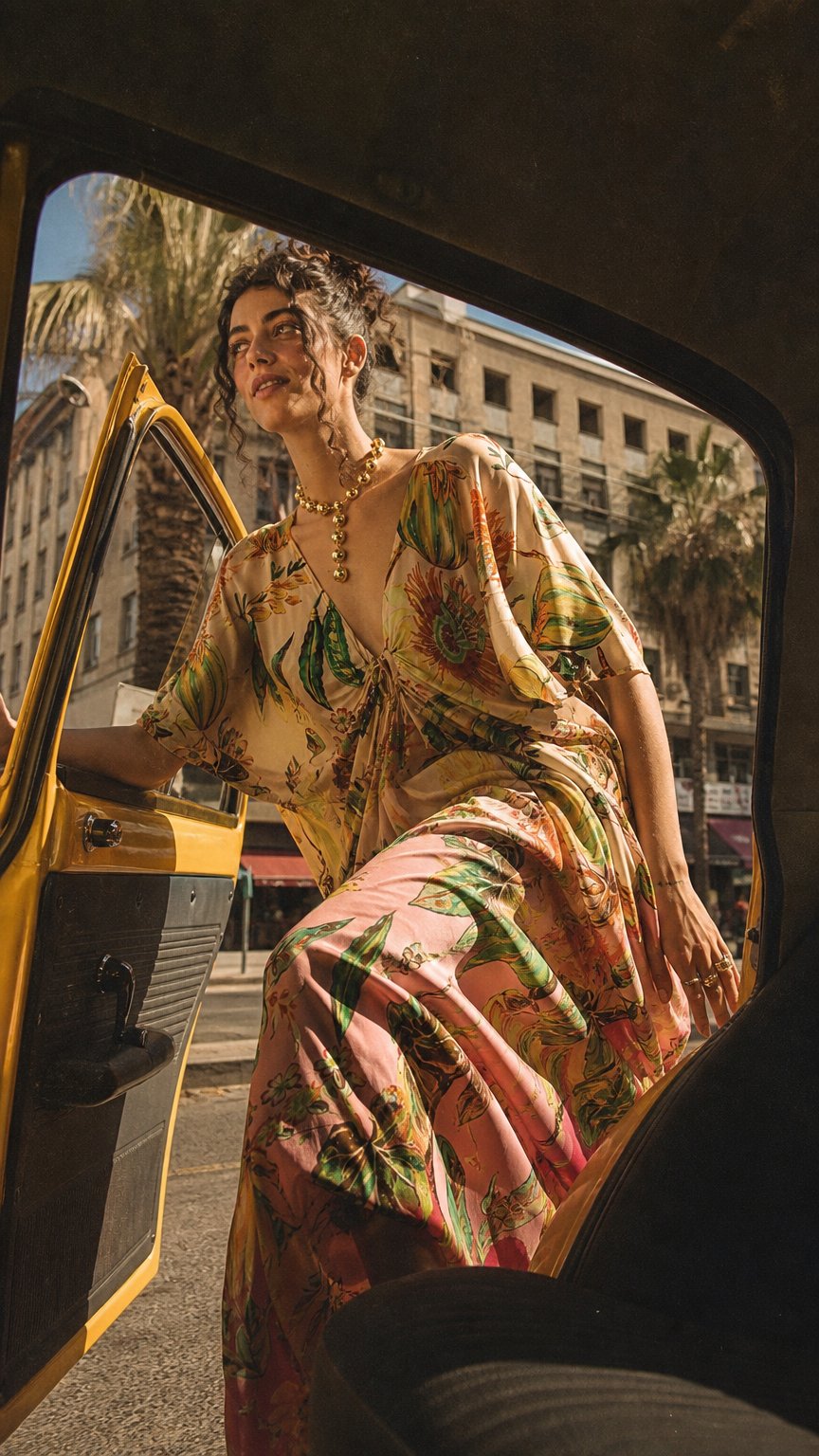 AI product shot of Aria Kaftan Dress