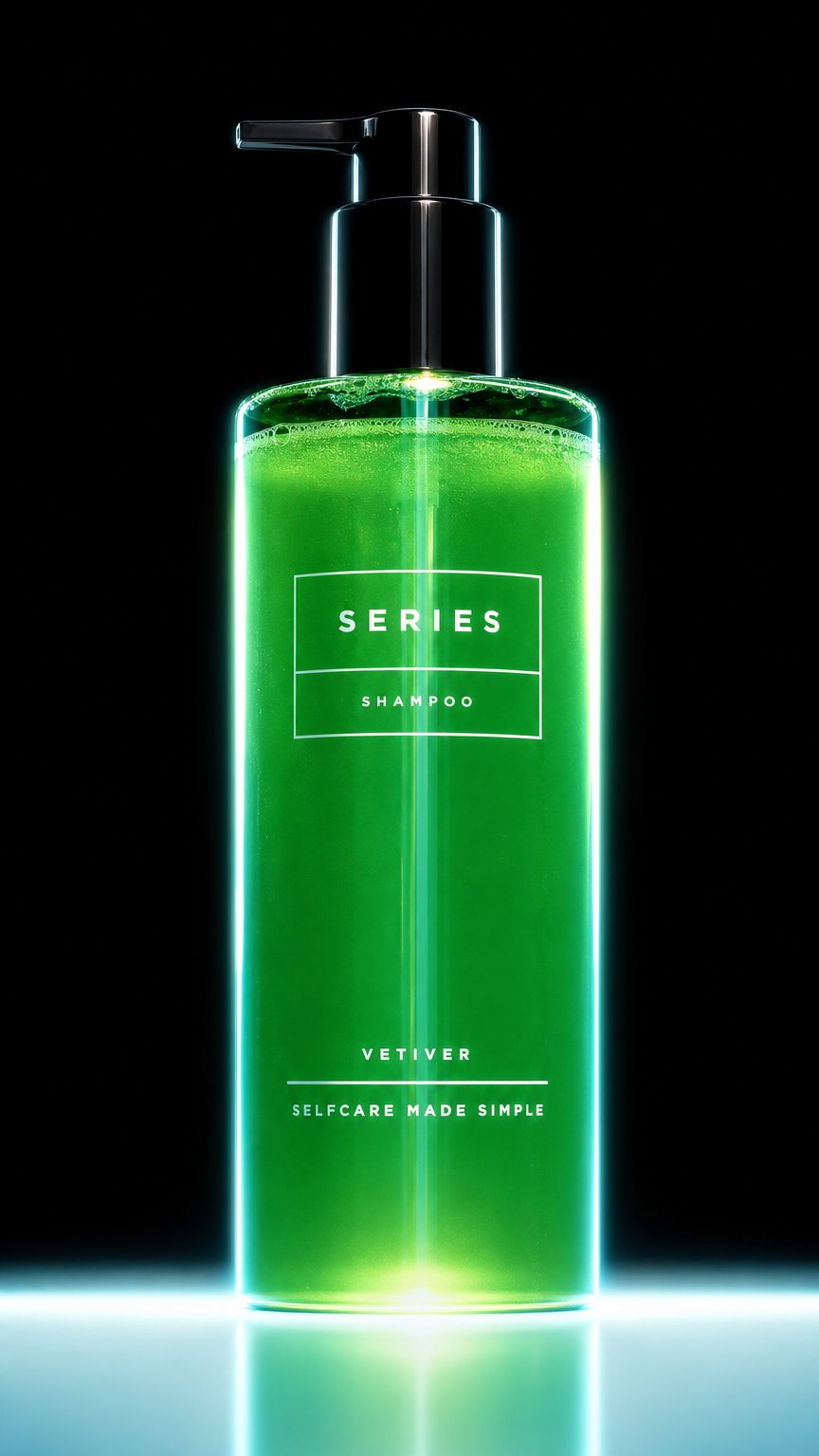 AI product shot of Shampoo - Vetiver