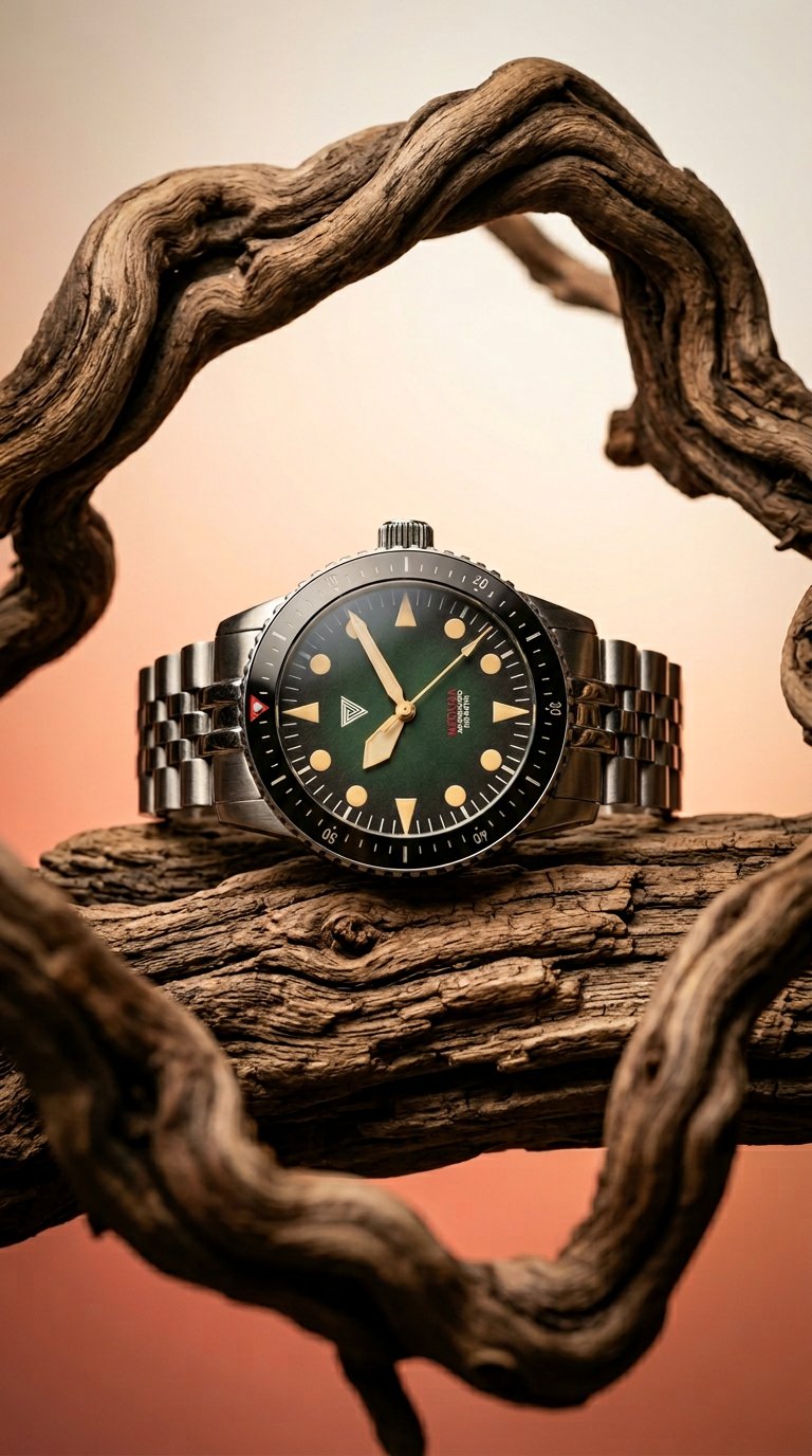 AI product shot of Vertigo Medusa Green