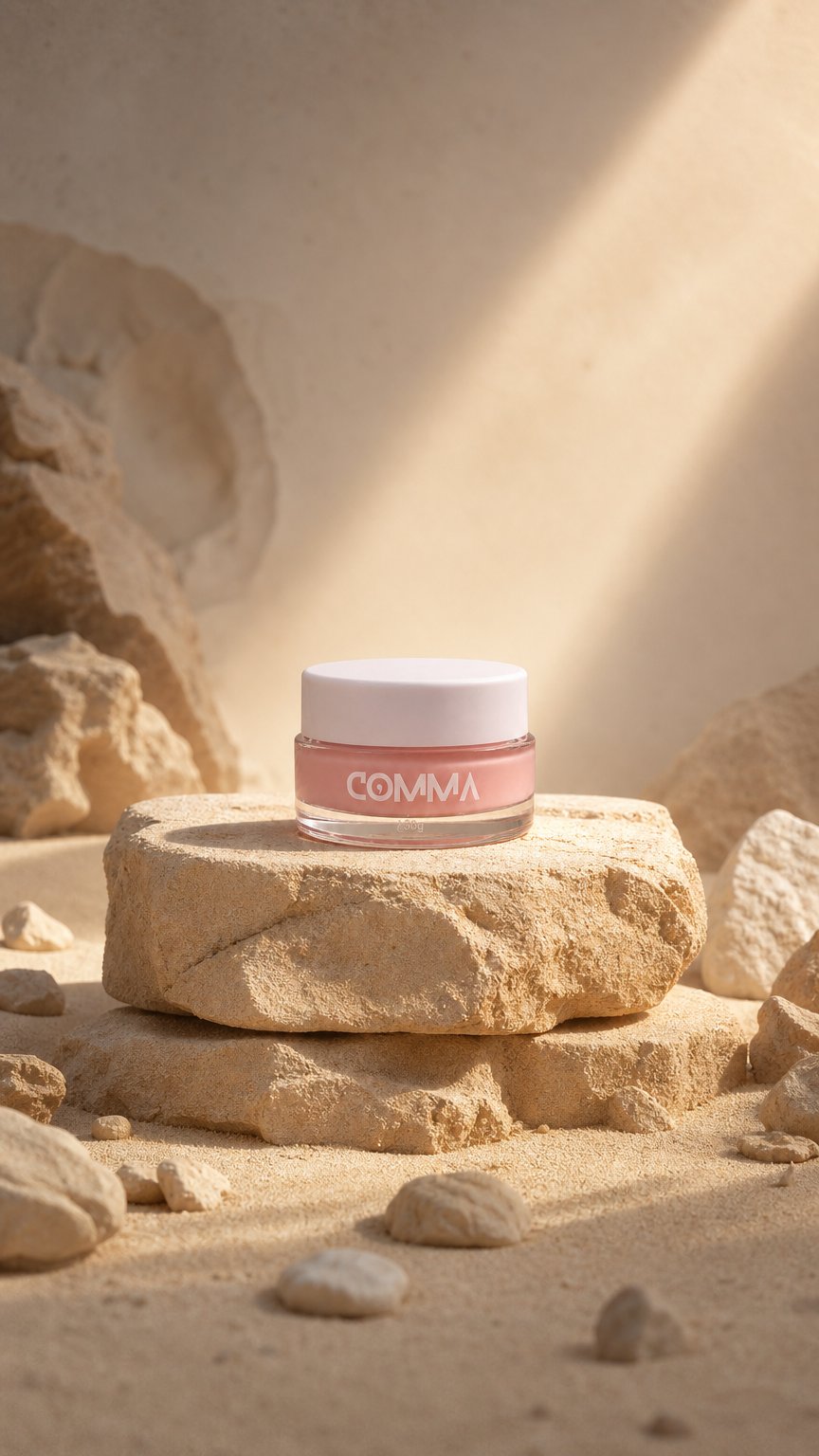 AI product shot of COMMA Body Massage Cream